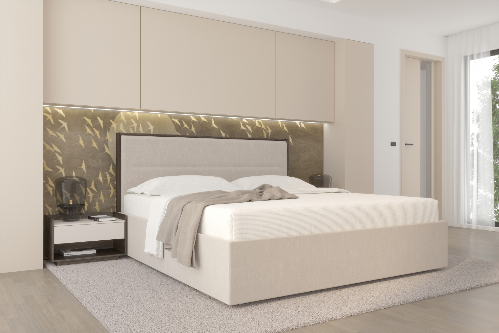 Hanák ložnice MADISON charakteristická svou precizně zpracovanou rámovou postelí